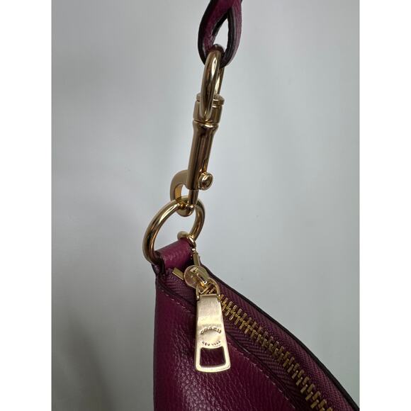 Coach Abby duffle berry Pebbled Leather Shoulder Bag F31507 like NEW - Picture 9 of 15